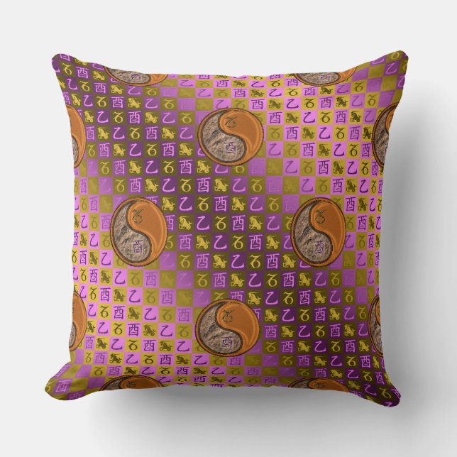 Capricorn & Wood Rooster Cushion (Front)