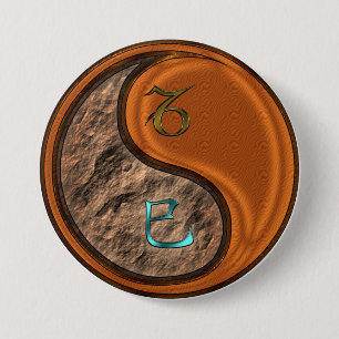 Capricorn & Wood Snake 7.5 Cm Round Badge