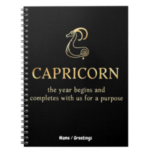 Capricorn Year Begins & Ends With Us Customisable Notebook