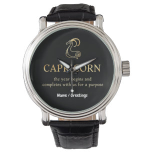 Capricorn Year Begins & Ends With Us Customisable Watch