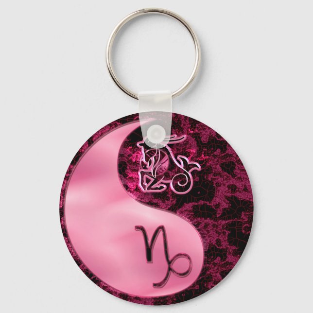 Capricorn Yin Yang Key Ring (Front)