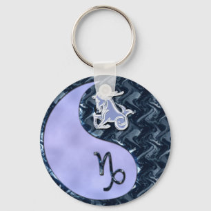 Capricorn Yin Yang Key Ring