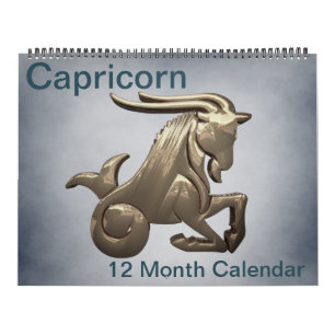 Capricorn Zodiac Astrology Colourful Sign Symbols Calendar