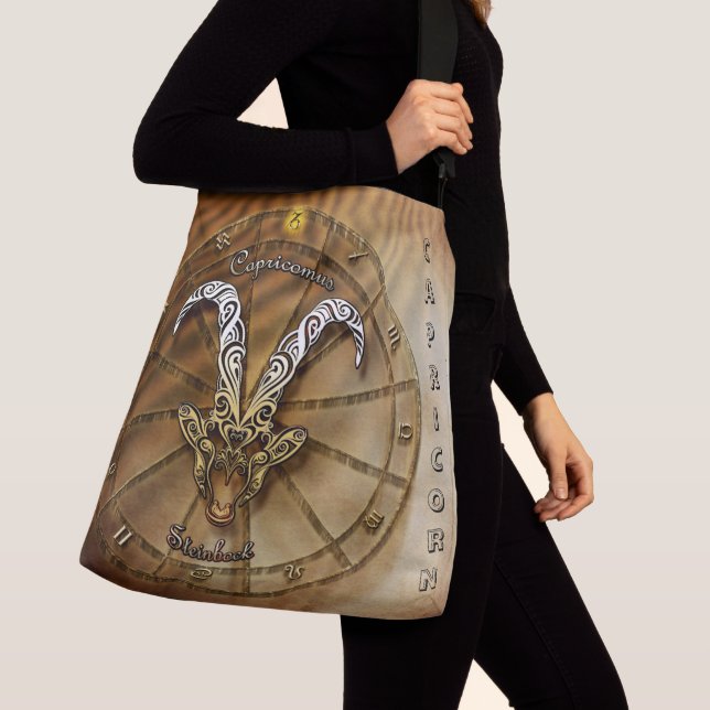Capricorn Zodiac Astrology design Crossbody Bag (Close Up)