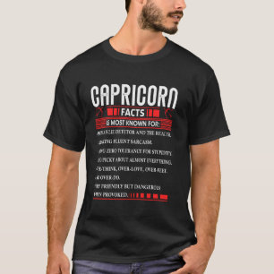 Capricorn Zodiac Birthday Capricorn Facts  Funny T-Shirt