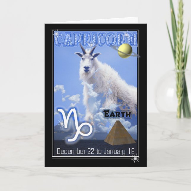 Capricorn Zodiac Birthday card (Front)