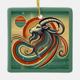 Capricorn Zodiac Christmas Ornament 