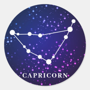 Capricorn Zodiac Constellation Design Classic Round Sticker