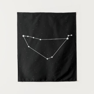 Capricorn Zodiac Constellation Modern Black & Whit Tapestry