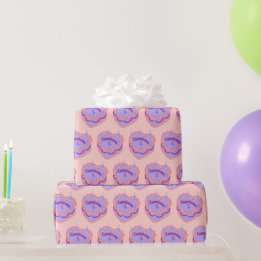 Capricorn Zodiac Coquette Heart Birthday Cake Wrapping Paper