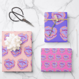 Capricorn Zodiac Coquette Heart Birthday Cake Wrapping Paper Sheet