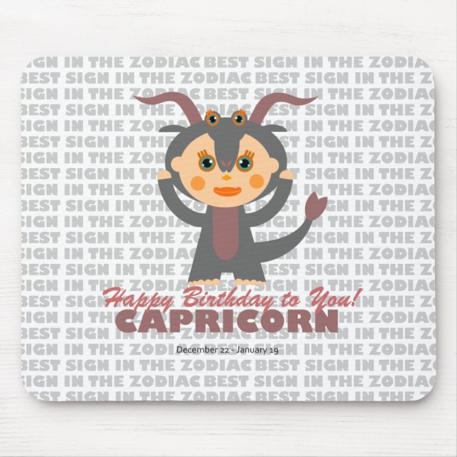 Capricorn Zodiac for kids Mouse Mat (Front)