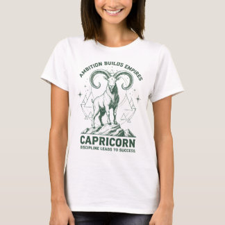 Capricorn Zodiac Goat Vintage Astrology Quote T-Shirt