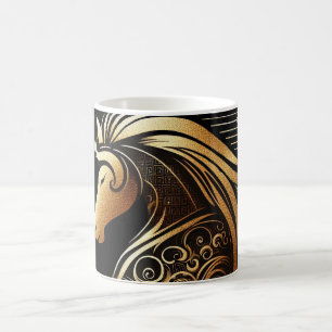 Capricorn Zodiac Gold Horse Astrology Coffee Mug