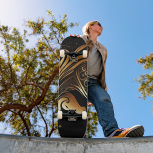 Capricorn Zodiac Gold Horse Astrology Skateboard