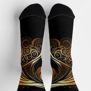 Capricorn Zodiac Gold Horse Astrology Socks