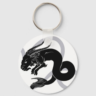 Capricorn zodiac horoscope astrology sign key ring