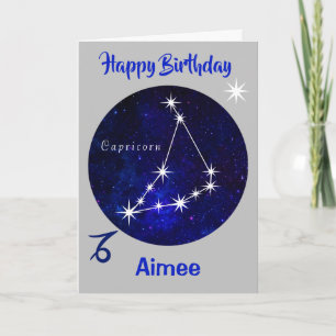 Capricorn Zodiac Horoscope Birthday Card
