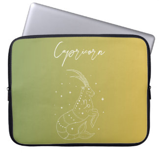 Capricorn zodiac horoscope star sign gradient laptop sleeve