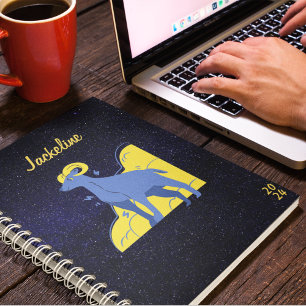 Capricorn Zodiac l Galaxy Sky Star Calendar 2024  Planner