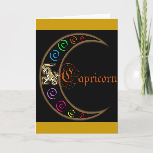 Capricorn Zodiac Moon Card (Front)