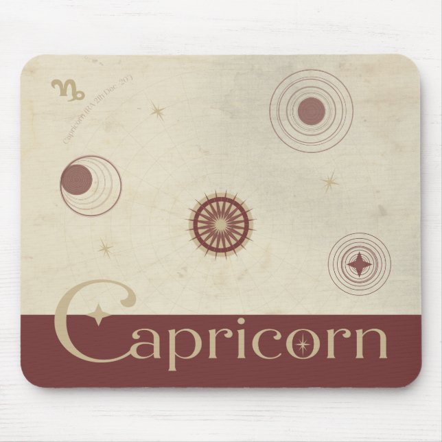 Capricorn Zodiac Mousepad (Front)