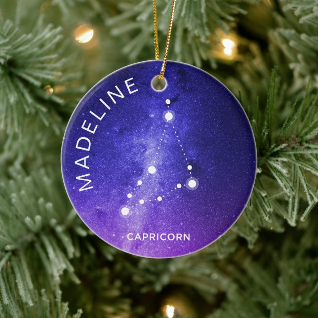 Capricorn Zodiac Ornament Personalized Zodiac Gift (Tree)