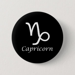 ‘Capricorn’ Zodiac Sign 6 Cm Round Badge