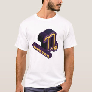 Capricorn Zodiac Sign and Text Design T-Shirt