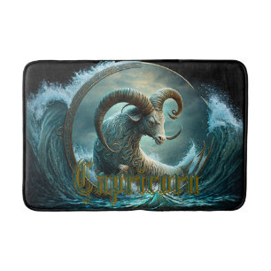 Capricorn Zodiac Sign Bath Mat