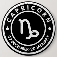 Capricorn Zodiac Sign Button