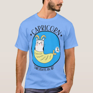 Capricorn Zodiac Sign Cute Funny Cat Kitty Kitten  T-Shirt