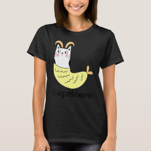 Capricorn Zodiac Sign Cute Funny Cat Kitty Kitten T-Shirt