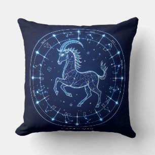 Capricorn Zodiac Sign Illustration Cushion