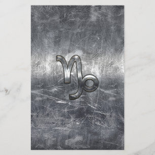 Capricorn Zodiac Sign in grunge distressed style Flyer