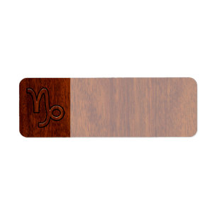 Capricorn Zodiac Sign in Mahogany Style print