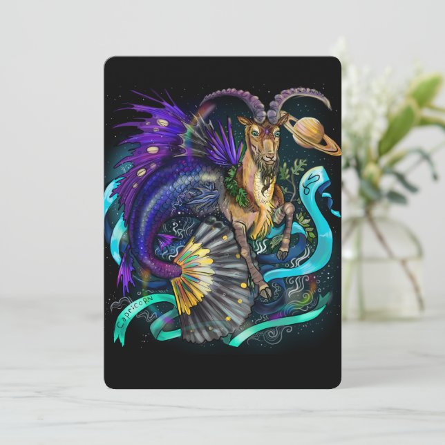 Capricorn Zodiac Sign Invitation (Standing Front)