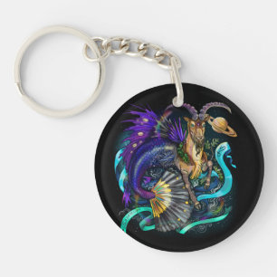 Capricorn Zodiac Sign Key Ring