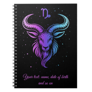 Capricorn zodiac sign notebook