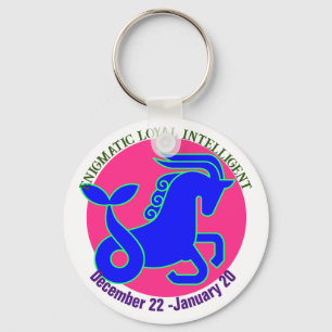 Capricorn Zodiac sign Personalised keychain