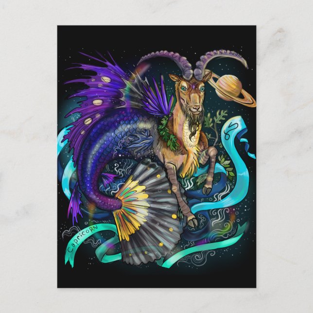 Capricorn Zodiac Sign Postcard (Front)