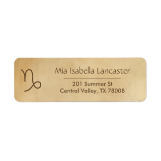 Capricorn Zodiac Sign - Return Address Labels