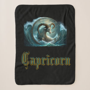 Capricorn Zodiac Sign Sherpa Blanket