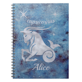 Capricorn Zodiac Sign Spiral Notebook
