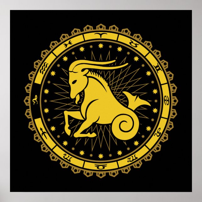 Capricorn - Zodiac Sign - Symbol - Horoscope (Front)