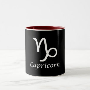 ‘Capricorn’ Zodiac Sign Two-Tone Coffee Mug