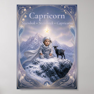 Capricorn Zodiac Small Art | Dreamy Astrology Poster