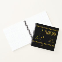 Capricorn Zodiac Star Sign Notebook