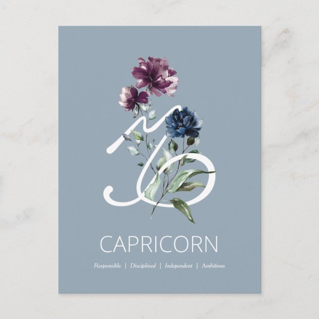 Capricorn Zodiac Star Sign Postcard (Front)