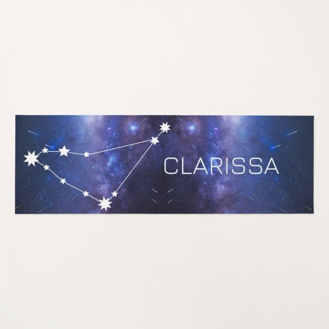 Capricorn Zodiac Star Sign Yoga Mat (Front (Horizontal))